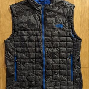Men's North Face Primaloft Vest Grey/Blue Sz M